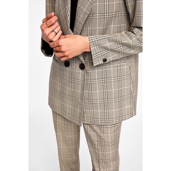 ZARA Checkered Blazer - Picture 3 of 7